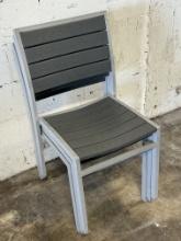 Polywood Outdoor Grey Chairs w/Grey Frame