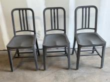 Emeco 111 Navy Chairs Black Plastic