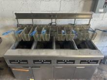 2019 Frymaster FPPH455CSC Natural Gas 200lb. 4 Unit High-Efficiency Gas Floor Fryer System
