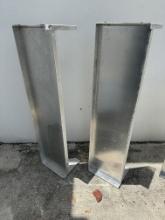 48”W x 12”D Aluminum Wall Mount Overshelves