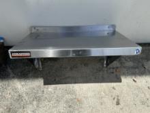 Durasteel 24”W Stainless Steel Wall Mount Overshelf 24”W x 14”D 1.5” BS