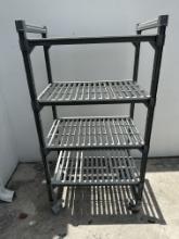 23.5” x 35.5” x 70”H Mobile Shelving Unit w/Removable Shelves