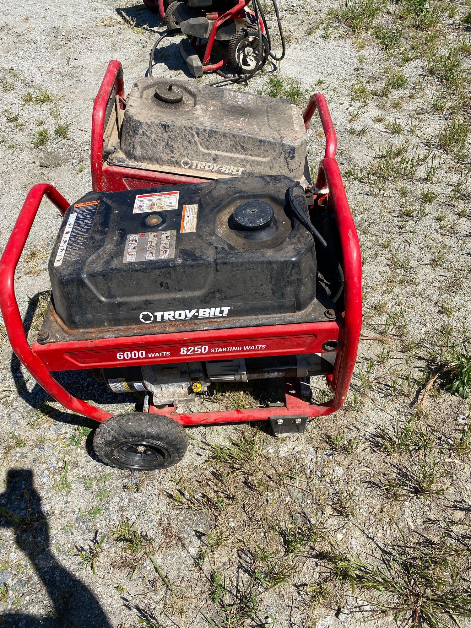 (2) Troy Bilt 6000 Watt Generators