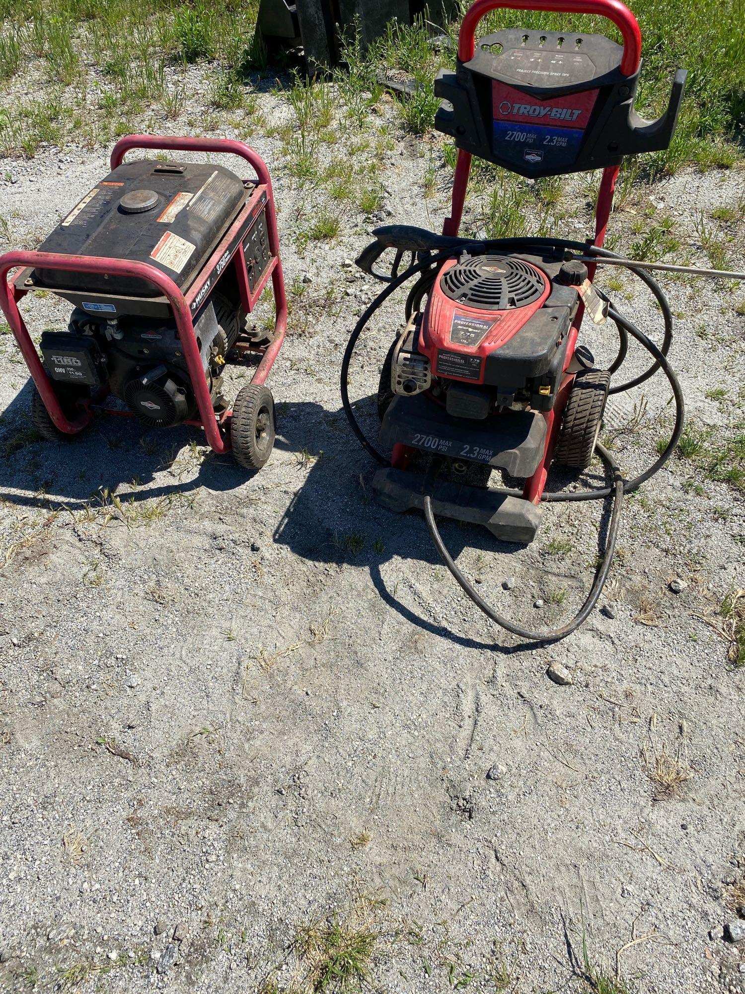 Husky 3750 Watt Generator/Troy Bilt Pressure washer