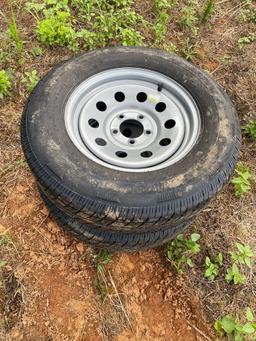 (Unused) Qty of 2 ST205/75R15 Tires/Wheels
