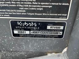 2012 Kubota 4x4 RTV 500