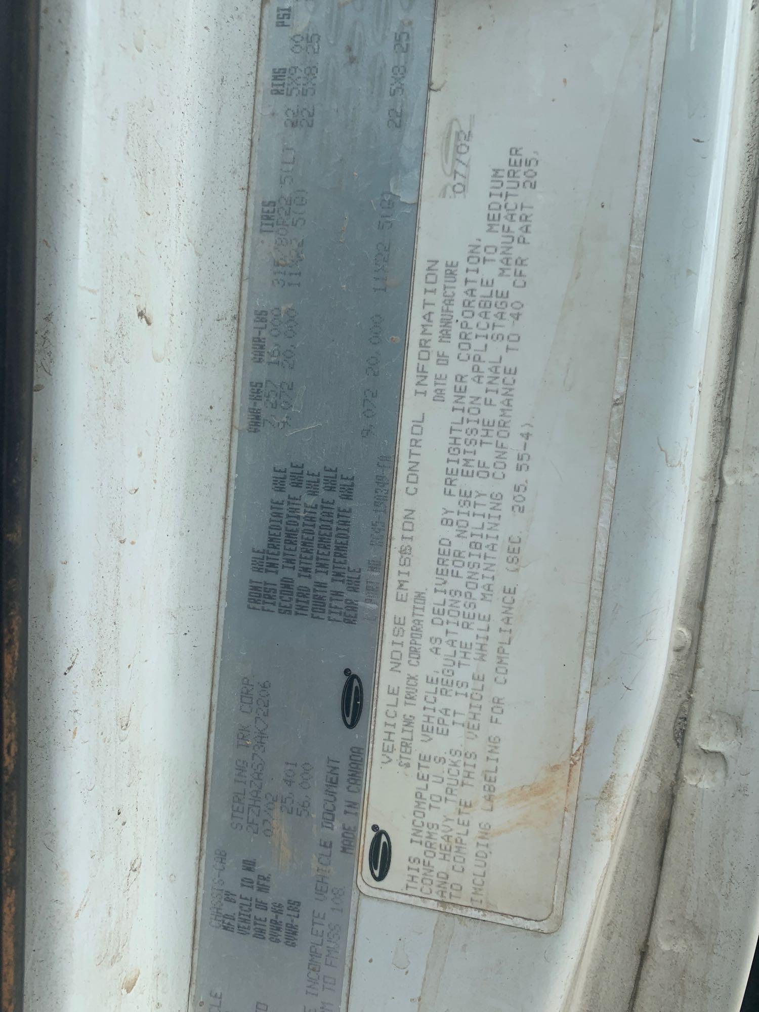 2003 Sterling L9500 T/A Mud Mixer Truck