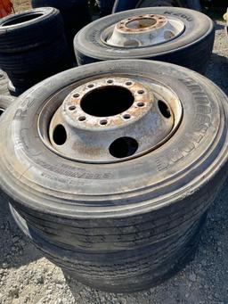 Quantity of 6 Bridgestone 295/75R22.5 Rim/Tires