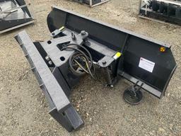 UNUSED 72IN JCT HYDRAULIC SKID STEER ANGLE SNOW PLOW ATTACHMENT