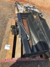 UNUSED 40IN HYDRAULIC SWIVEL BUCKET W/HOSES