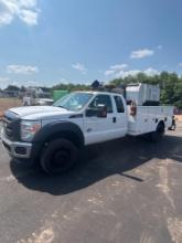 2015 FORD F-550 SUPER DUTY EXTENDED CAB CRANE BODY SERVICE TRUCK