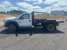 2014 FORD F550 FLATBED GOOSENECK TRUCK