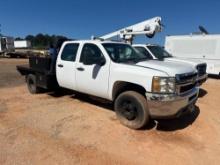2011 CHEVROLET SILVERADO 3500HD FLATBED SKIRT BODY TRUCK - INOP-