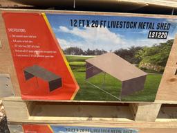 12FT X 20FT LIVESTOCK METAL SHED