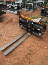 WOLVERINE 48IN SKID STEER HYDRAULIC FORK ATTACHMENT