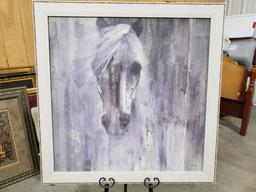 Large Giclee, Modernist/Expressionist Horse, signed "Albena", 40.5" square