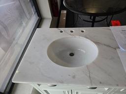 Home Decorators Collection "Sadie" 67" Wide Vanity - Marble has a Slight Defect.