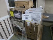 Pallet of Unprocessed Return Items - 6 Window/Through Wall A/C Units, 2 Dehumidifiers,