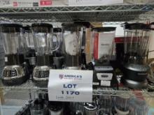 Shelf Lot of Mostly Store Display Blenders from Galanz, Blendtec, Black & Decker, More
