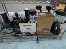 Shelf Lot of Store Display Small/Medium Blenders & Juicers, Nutri Bullet, Others