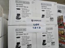 Lot of 8 Black & Decker 900W Quiet Blenders, Factory Remanufactured in Box