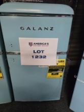 Galanz Retro BeBop Blue Mini Refrigerator/Freezer - Handles Not Installed but are Included