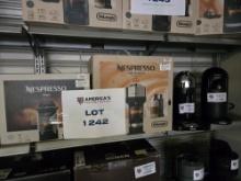 Lot of 4 DeLonghi and Breville N'Espresso Machines: Pixie, Vertuo Next & Others