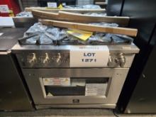 Forno FFSGS6125-30 6 Burner Stainless Steel Gas Range and Oven, Mild Dents in Kick Panel