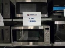 Lot of 3 Microwave Ovens - 2 GE 1.1cuft, 1 Panasonic Genius Sensor 1250W