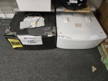 Lot of 2 Washing Machine Pedestals - 1 LG Washer Drawer WD200C, 1 GE Storage Drawer (White)