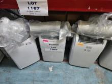 Lot of 3 Black & Decker Portable Air Conditioners, 5000 BTU (1), 8000 BTU (2)