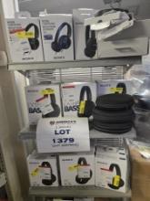 Large Lot of Sony Cordless and Corded Headphones, Various Colors, Styles, Models