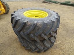 (2) John Deere 600/70/R30 Tractor Tires