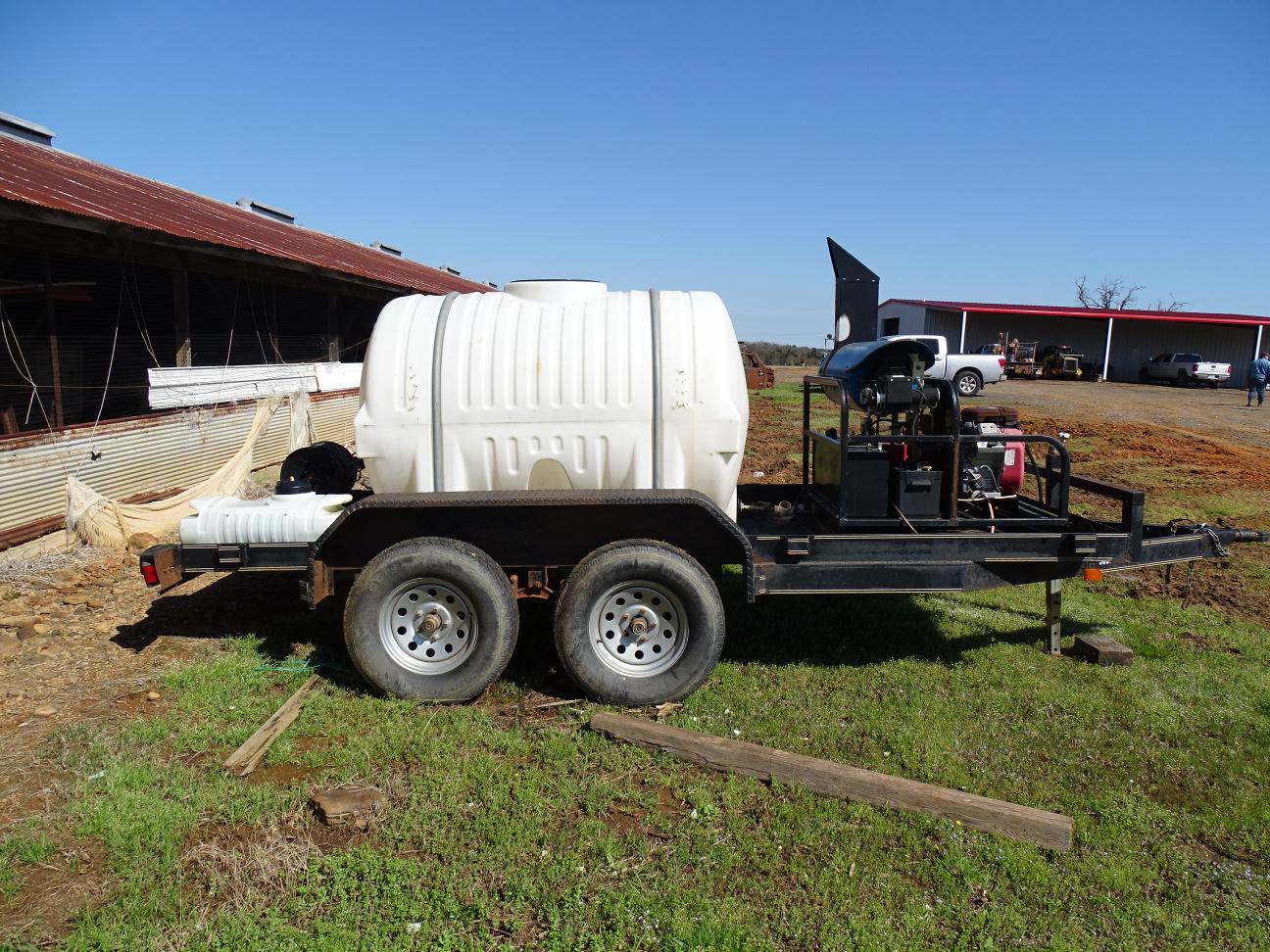 2013 Pressure Washer on Metal Trailer