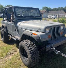 1992 Jeep Wrangler Multipurpose Vehicle (MPV), VIN # 2J4FY19P5NJ510066