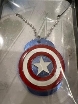 Captain America Shield Dog Tag and Pennies