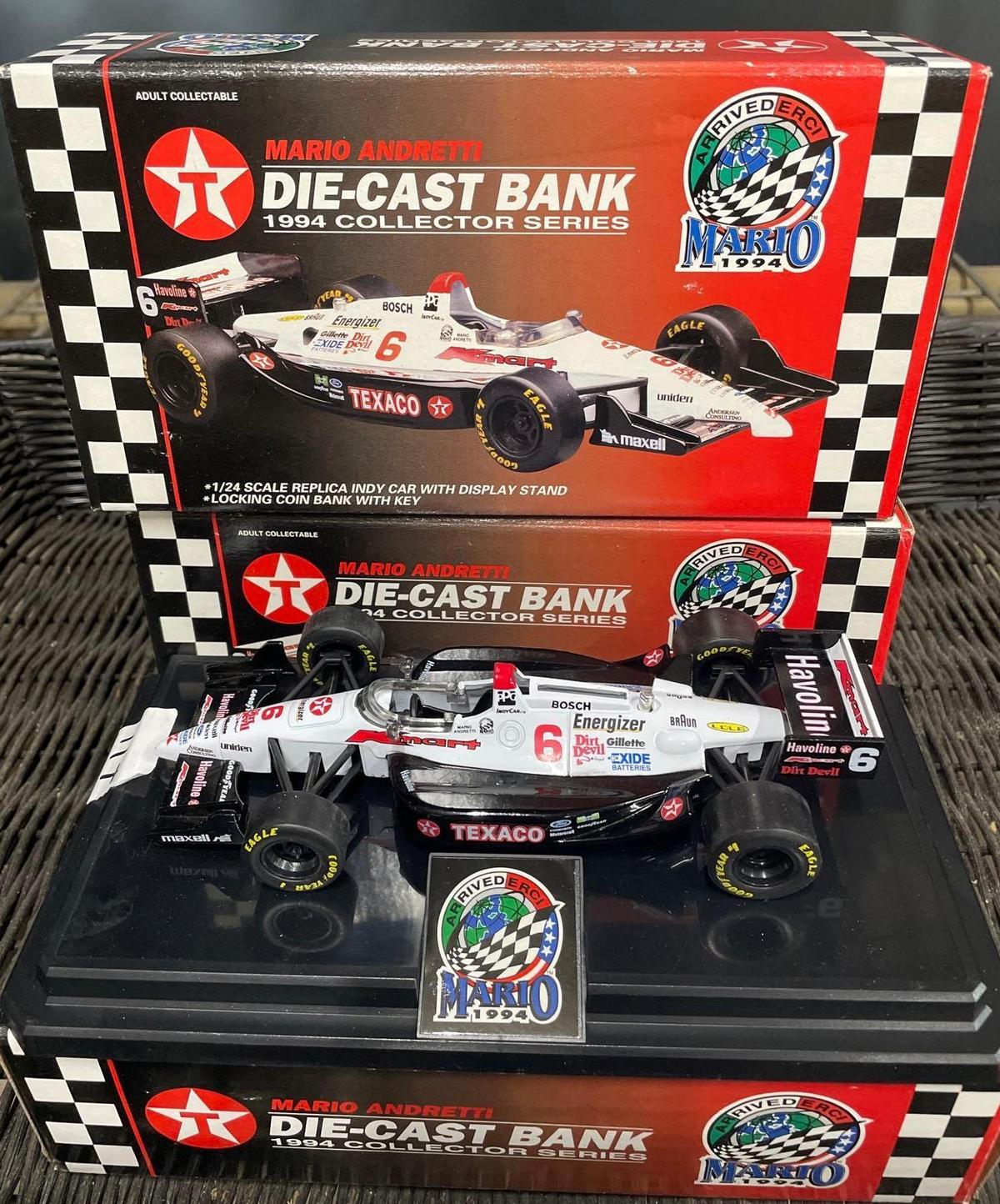 Mario Andretti Die-Cast Bank