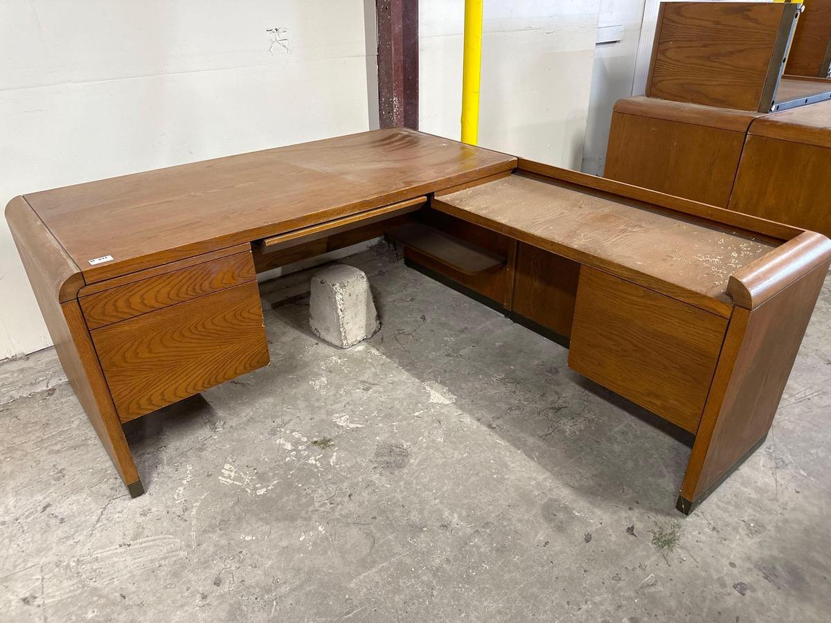 Wooden office desk