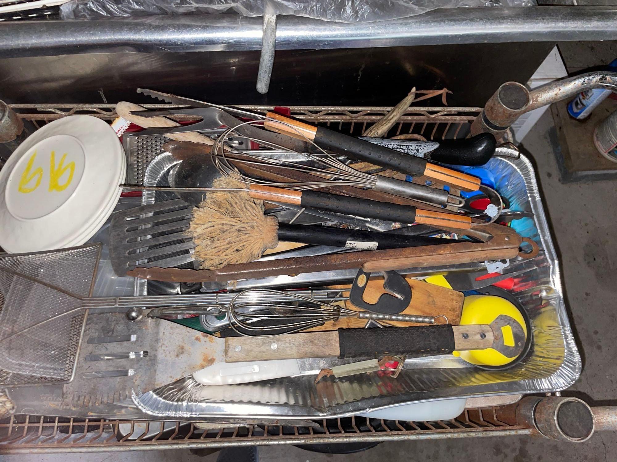 Kitchen Utensils, Rolling Rack, Cutting Board, Foam Cups, Racks, Propane Heater