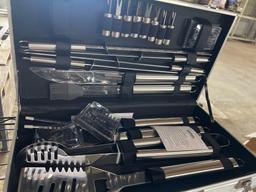 Blanket, Pillow, Umbrella, Rack & Grill Utensils