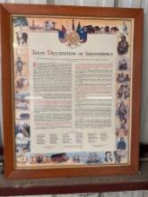 The declaration of independence frame