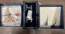 Earrings, Cuff Links, and Pendant
