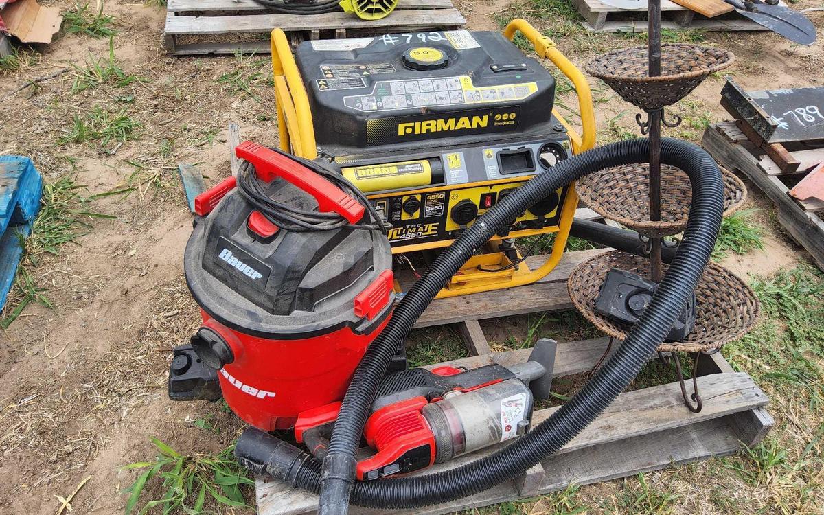 Generator, Vacuums, and Decor