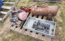 Air Compressor, Air Tank, Jacks, and Breaker Box