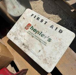 Floor Jack, Oils, and Clear Bags