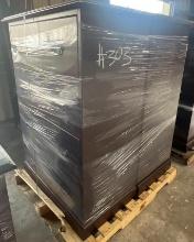 2- Cherry Wood 4 Drawer Lateral File Cabinet w/ Glass Top