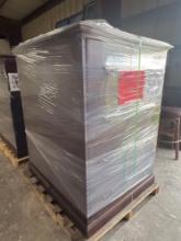 2- Cherry Wood 4 Drawer Lateral File Cabinet w/ Glass Top