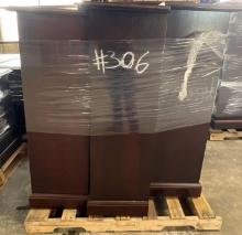 3- Mahogany 3 Shelf Bookcases