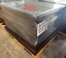 2- Cherry Wood 2 Drawer Lateral File Cabinet w/ Glass Top