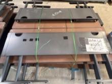 6- Cherry/Gray Folding Courtesy Panel Tables